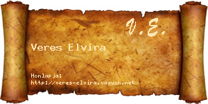 Veres Elvira névjegykártya